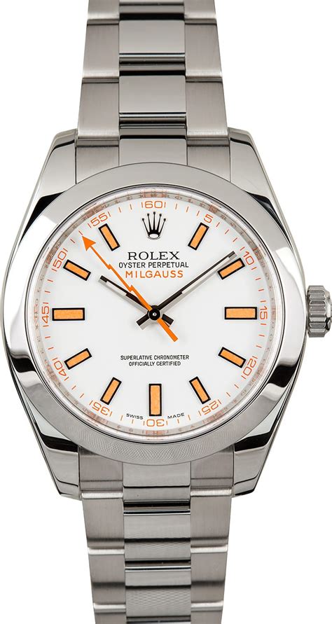 rolex milgauss 116400 white new|Rolex Milgauss 116400gv price.